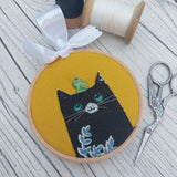 Cat and frog wall art
