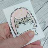 Mini cat portrait. Hand painted cat portrait ACEO