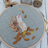 Hedgehog hoop art. Autumn Hedgehog