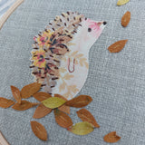 Hedgehog hoop art. Autumn Hedgehog