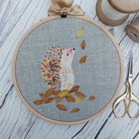 Hedgehog hoop art. Autumn Hedgehog