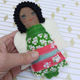 Handmade Angel Decoration. Whimsical Fabric Angels.