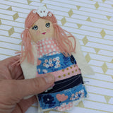 Handmade Angel Decoration. Whimsical Fabric Angels.