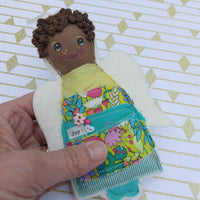 Handmade Angel Decoration. Whimsical Fabric Angels.