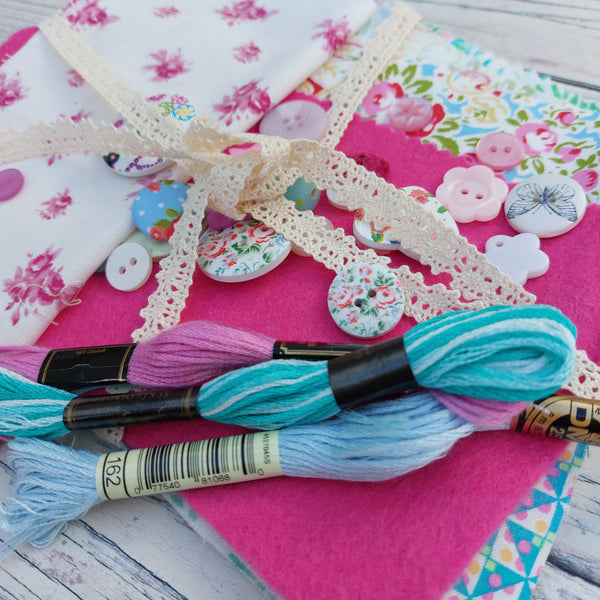 Pretty Fabric pieces - inspiration pack for sewing projects