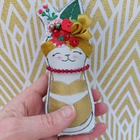 Catmeow Miranda fabric ornament - BoxRoomBazaar