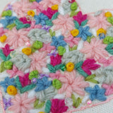 Embroidered Heart hoop. Pretty floral hoop art. - BoxRoomBazaar