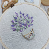 Mini embroidered floral hoop