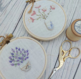 Mini embroidered floral hoop