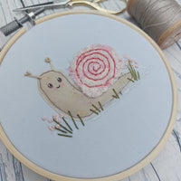 Cute snail hoop art - BoxRoomBazaar