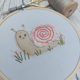 Cute snail hoop art - BoxRoomBazaar