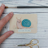 Cute snail art - Go at your own pace - BoxRoomBazaar