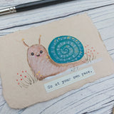 Cute snail art - Go at your own pace - BoxRoomBazaar