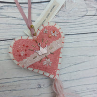 Fit for a Princess gift duo. Princess cat and love heart decoration