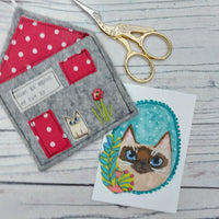 Siamese cat decoration and mini art