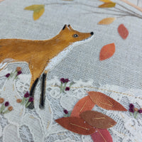 Autumn fox hoop art