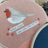 Robin hoop art. Robins appear when loved ones are near