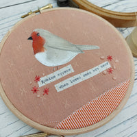 Robin hoop art. Robins appear when loved ones are near