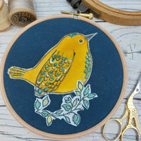 Colourful bird hoop art