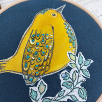 Colourful bird hoop art