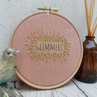 'Glimmers' hoop art