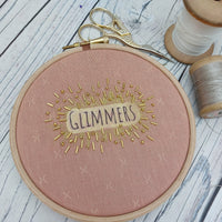 'Glimmers' hoop art