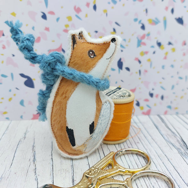 Miniature Fabric Fox Ornament