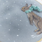 Snowy rabbit hoop art