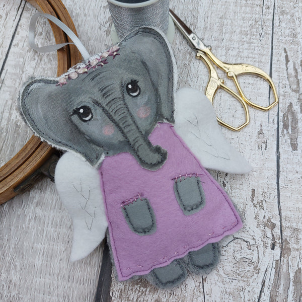 Elephant angel decoration- cute elephant hanging decoration