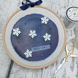 Let it snow hoop art - festive decor