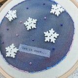 Let it snow hoop art - festive decor