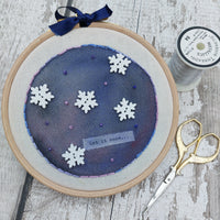 Let it snow hoop art - festive decor