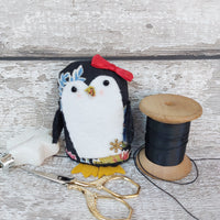 Cute fabric penguin ornament