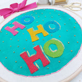 Ho Ho Ho - Vibrant Christmas Hoop Art