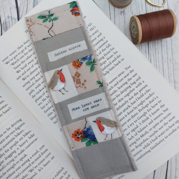 Robin bookmark. When robins appear,  loved ones are near.