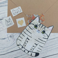 Tabby cat fabric embellishment