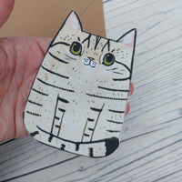 Tabby cat fabric embellishment