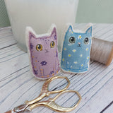 Tiny fabric cat ornament