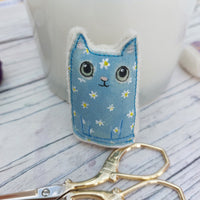 Tiny fabric cat ornament