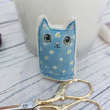 Tiny fabric cat ornament