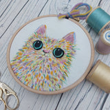Rainbow cat wall art
