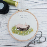 Hedgehog hoop art - Brighter days are coming