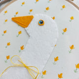 Felt goose hoop art
