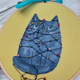 Naughty cat festive wall art