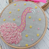 Floral flamingo artwork