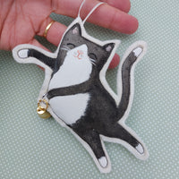 Dancing cat decoration
