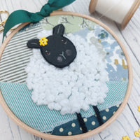 Woolly Sheep hoop art