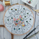 Live life in colour cat hoop