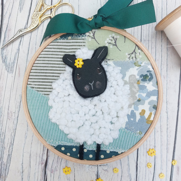 Woolly Sheep hoop art