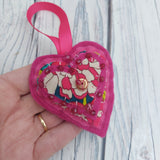 Fabric flamingo art. Flamingo love